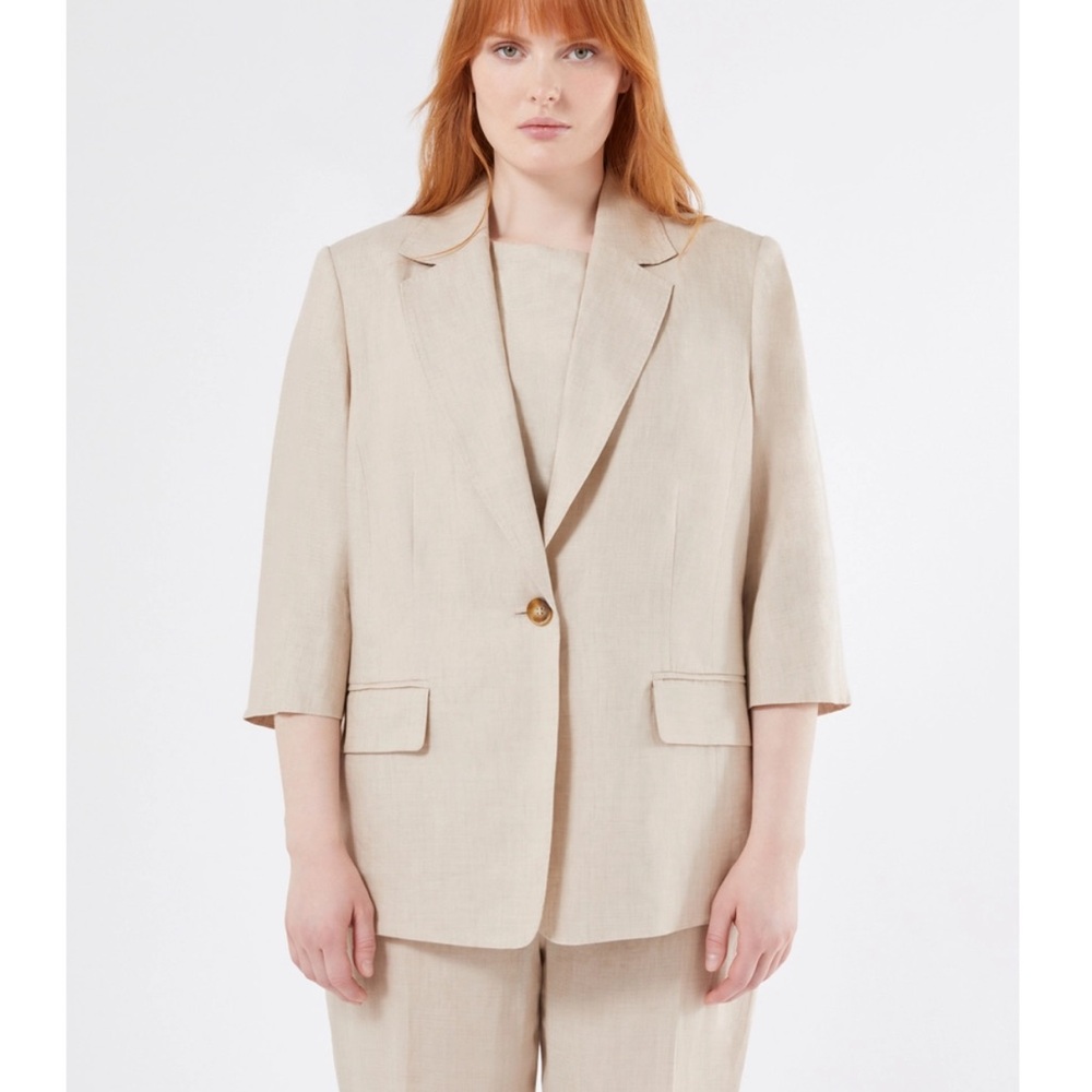 MARINA RINALDI  | Linen blazer Size 25 Beige